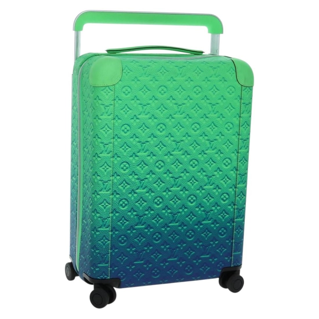 Louis Vuitton Horizon 50 Green Monogram Canvas Suitcase: Louis Vuitton Horizon 50 Green Monogram Canvas Suitcase Louis Vuitton suitcase in green Monogram Canvas, made in France. The item is in very good condition with slight rubbing to the surface, leather,