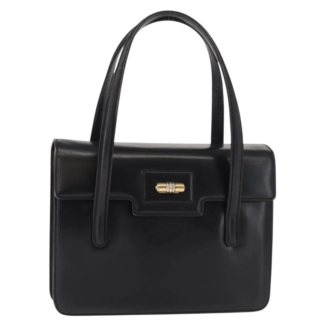 Gucci Vintage Black Leather Handbag Made in Italy (1 of 18)