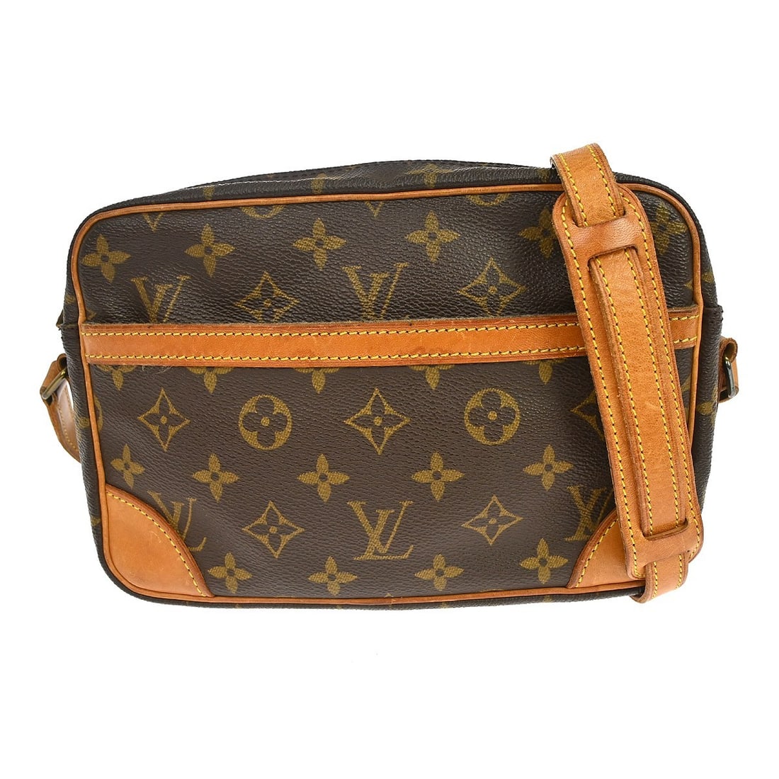 Louis Vuitton M51276 Trocadero 24 Monogram Crossbody Bag: Louis Vuitton M51276 Trocadero 24 Monogram Crossbody Bag Louis Vuitton Trocadero 24 crossbody shoulder bag in Monogram canvas and leather, made in France. The bag features one outside pocket and one i
