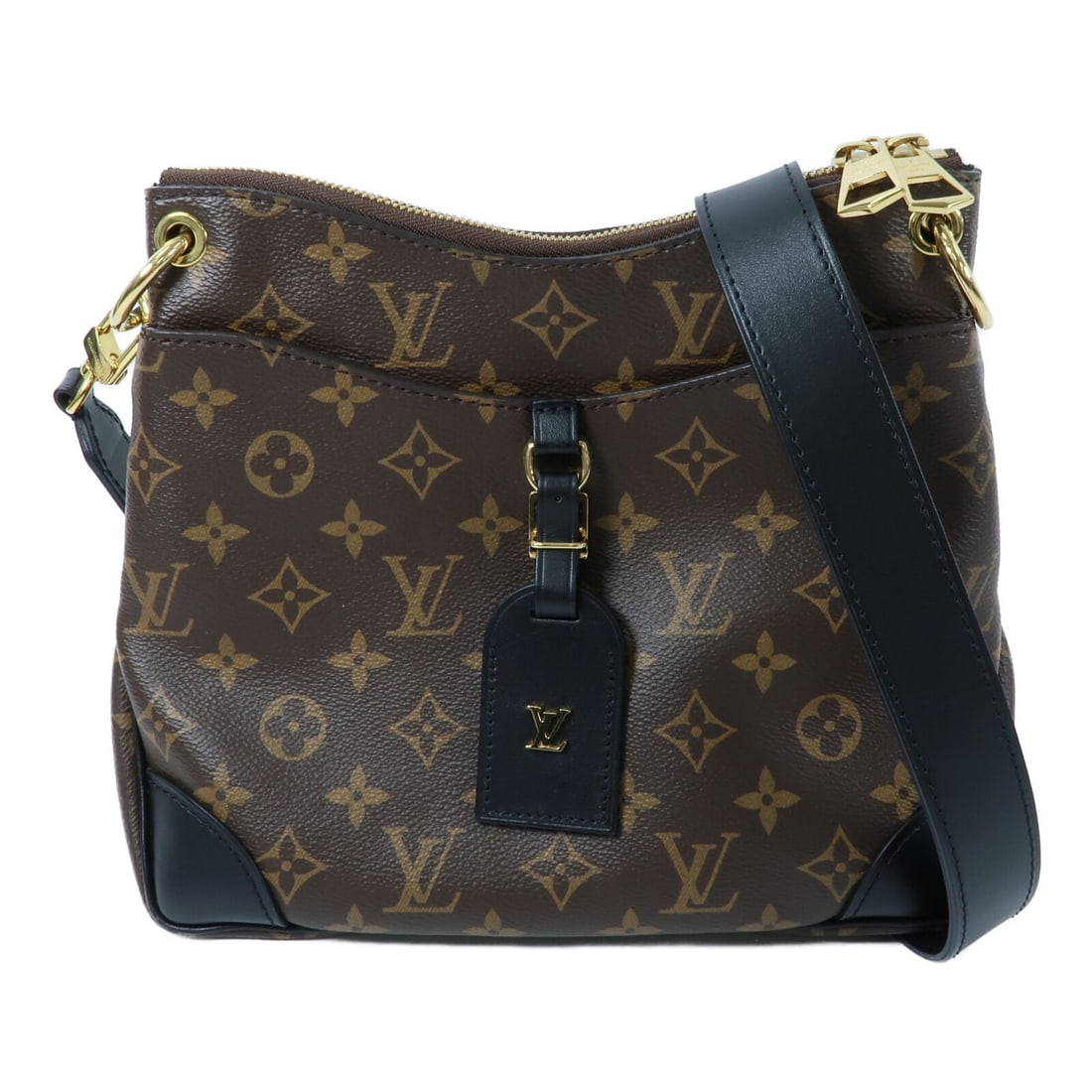 Louis Vuitton Odeon PM Monogram Shoulder Bag M45353 Brown Black: Louis Vuitton Odeon PM Monogram Shoulder Bag M45353 Brown Black Louis Vuitton Odeon PM shoulder bag, model M45353, in brown and black. It is made from Monogram and PVC coated canvas and comes with a s