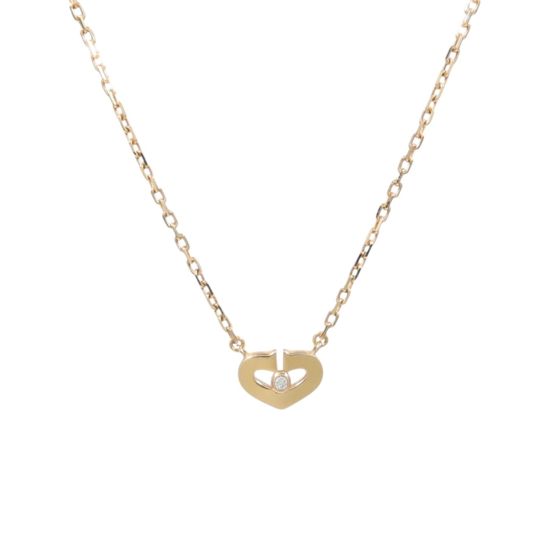 Cartier C Heart Diamond Necklace in 18K Rose Gold (1 of 9)