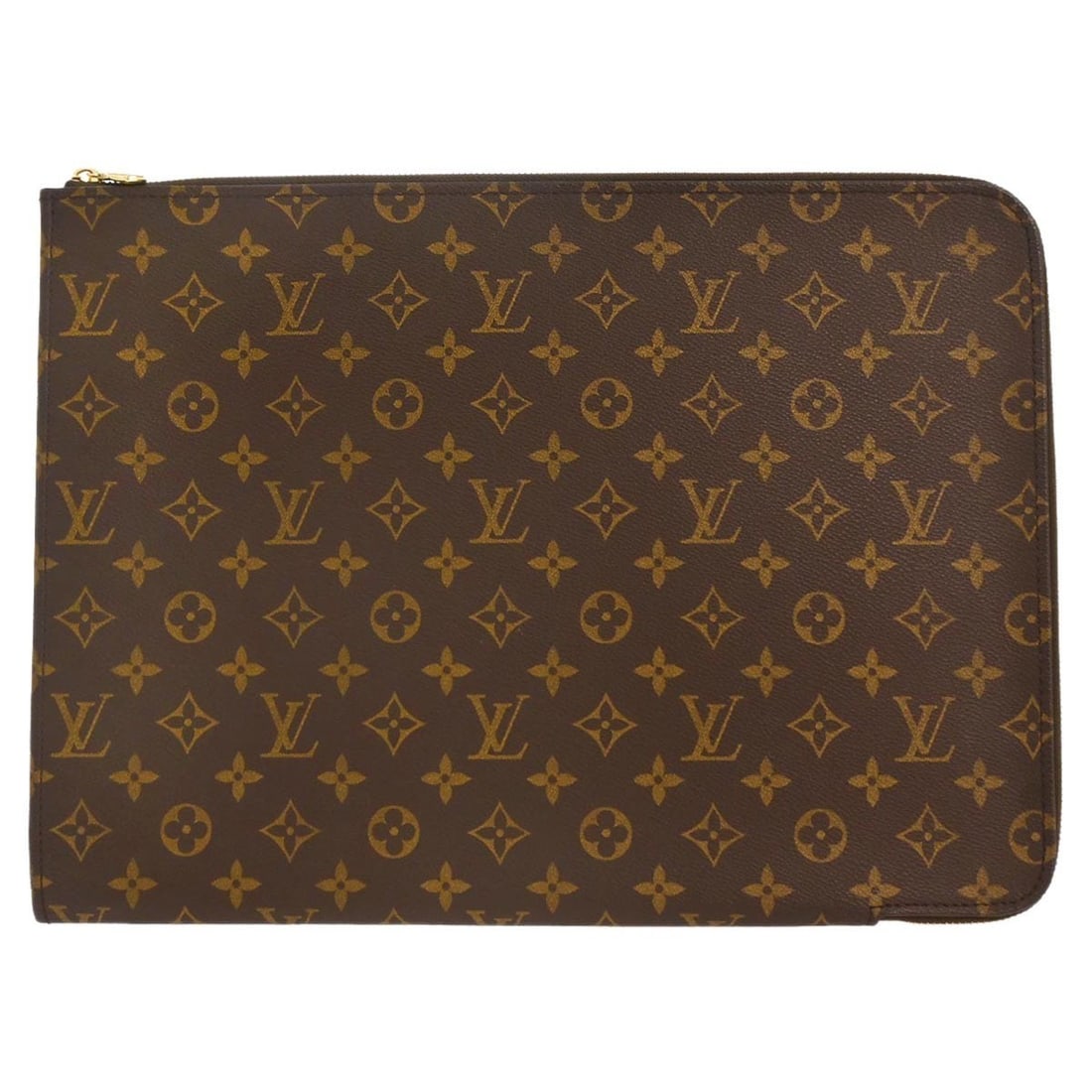 Louis Vuitton Poche Documents 38 Monogram Canvas Briefcase M53456: Louis Vuitton Poche Documents 38 Monogram Canvas Briefcase M53456 Louis Vuitton Poche Documents 38 business bag in brown Monogram canvas with a zip closure and leather lining. This large briefcase-sty