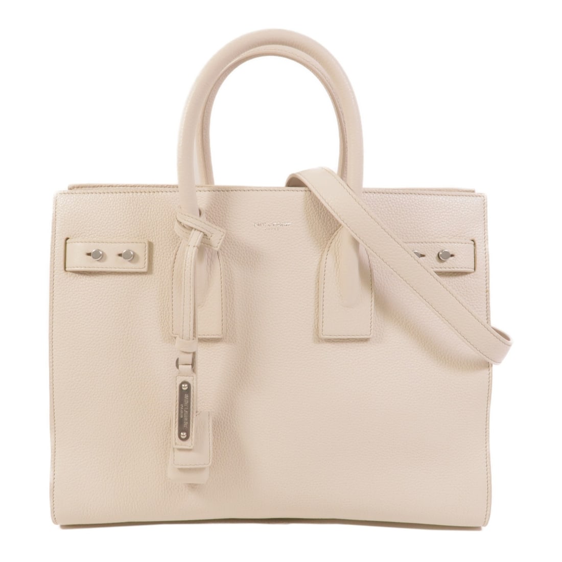Saint Laurent Sac De Jour Souple white calfskin 2way bag (1 of 18)