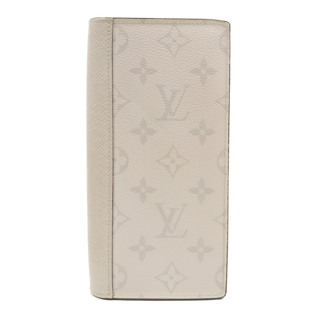 Louis Vuitton Brazza Long Wallet M30298 Taiga Monogram White: Louis Vuitton Brazza Long Wallet M30298 Taiga Monogram White Louis Vuitton Brazza long wallet, model M30298, in White/White. It is made from Taiga, leather, and PVC coated canvas. The wallet features 