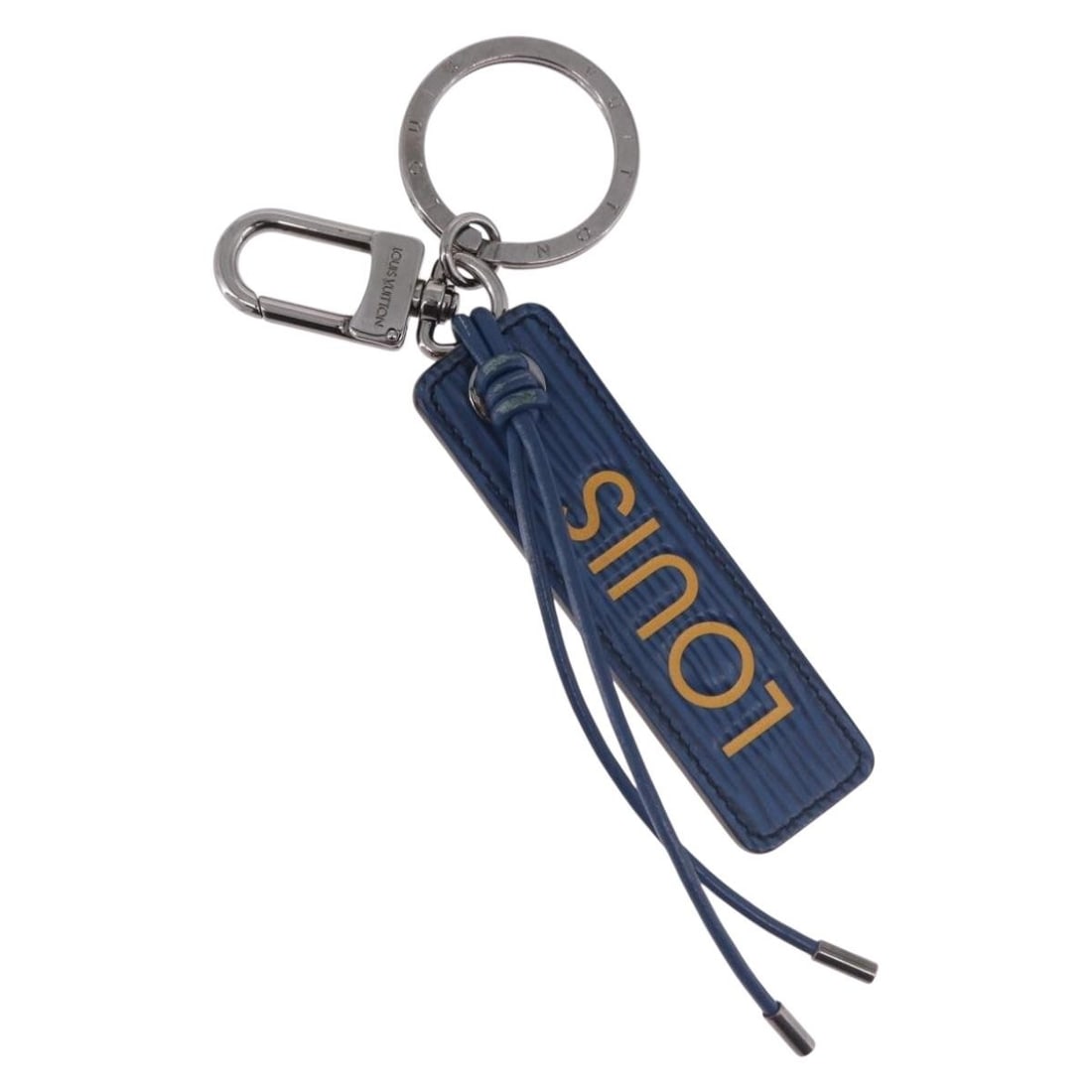 Louis Vuitton MP2553 Epi Leather Key Holder Blue Yellow: Louis Vuitton MP2553 Epi Leather Key Holder Blue Yellow Louis Vuitton Epi Porte Cles LV Dual Key Holder in blue and yellow Epi leather. This key holder is made in Italy and measures approximately 17 c