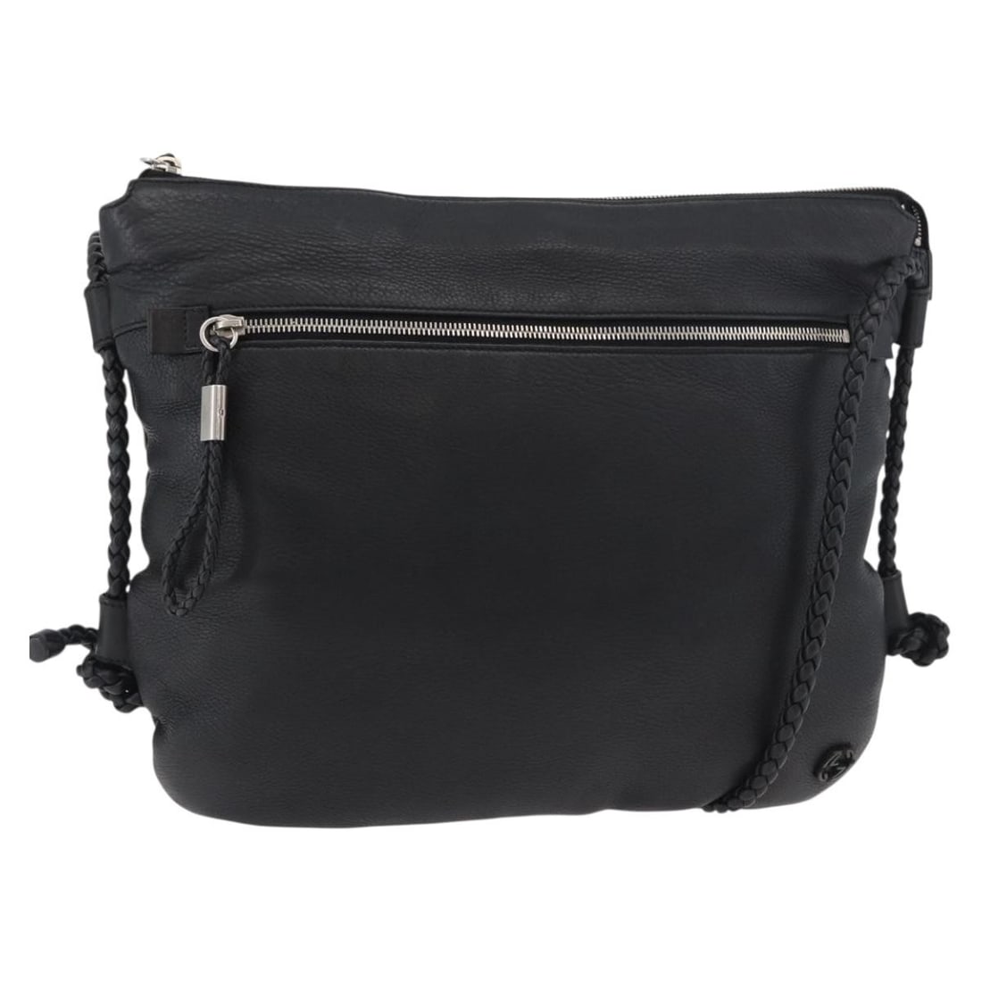 Gucci 268244 Black Leather Shoulder Bag Silver Tone: Gucci 268244 Black Leather Shoulder Bag Silver Tone Gucci shoulder bag in black and silver leather, made in Italy. Designed for women, this bag measures approximately 36 cm wide, 32 cm high, and 1 cm 