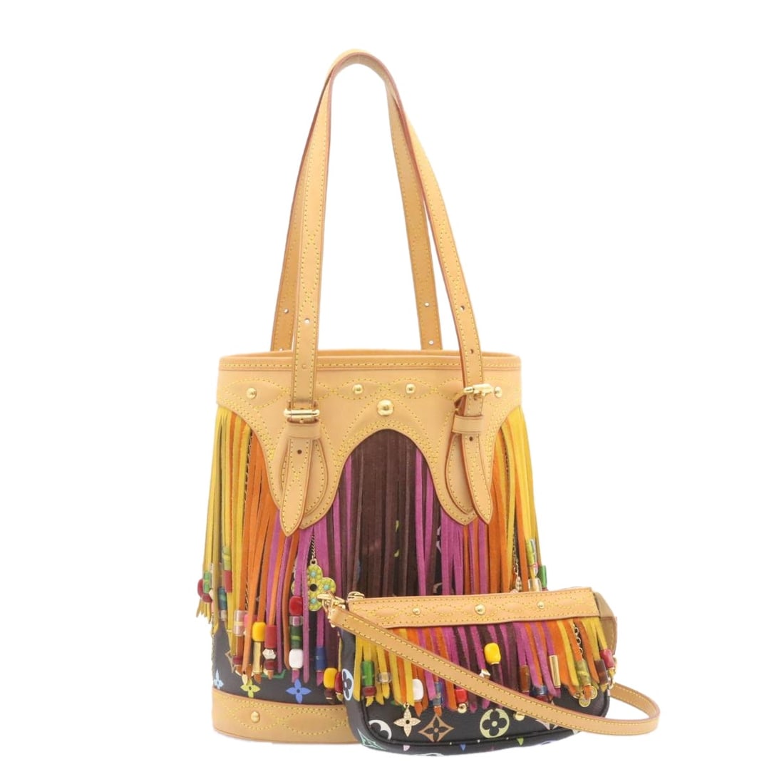 Louis Vuitton M40110 black monogram multicolor canvas tote bag: Louis Vuitton M40110 black monogram multicolor canvas tote bag Louis Vuitton tote bag in Monogram Multicolor Canvas with a black exterior, made in France. The bag is listed in very good condition with