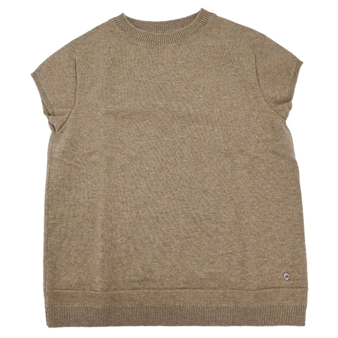 Hermes Cashmere Short Sleeve Top Womens EU 38 Brown: Hermes Cashmere Short Sleeve Top Womens EU 38 Brown Vintage Hermes brown top in 100% cashmere with a regular fit, short sleeves, and a round neckline. Designed for women in EU size 38, this piece is d