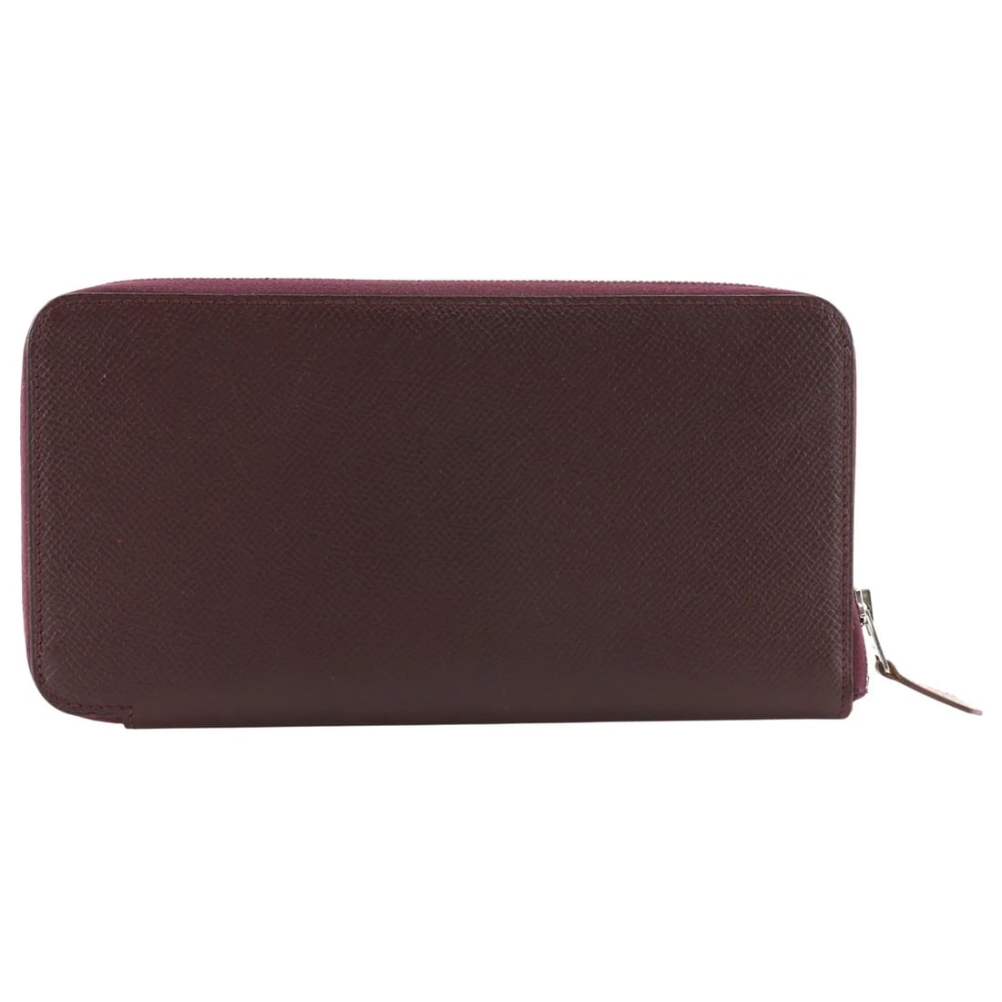 Hermes Azap Zip Around Burgundy Leather Wallet: Hermes Azap Zip Around Burgundy Leather Wallet Hermes Azap Zip Around wallet in burgundy leather. This zip-around design is made in France and is presented in good condition, with light marks, light s