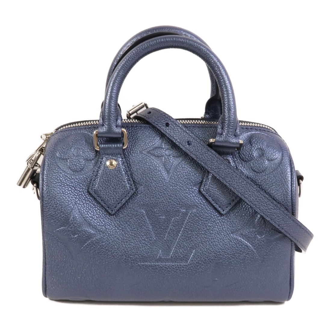 Louis Vuitton M58958 Speedy Bandouliere 20 Empreinte 2way Bag: Louis Vuitton M58958 Speedy Bandouliere 20 Empreinte 2way Bag The Louis Vuitton Speedy Bandouliere 20 is a 2-way shoulder bag in Blue x Dark Blue, crafted from Monogram Empreinte and calfskin (cowhide