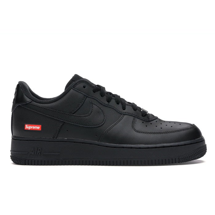 Supreme Collaboration Nike Air Force 1 Low Black Sneakers (1 of 1)