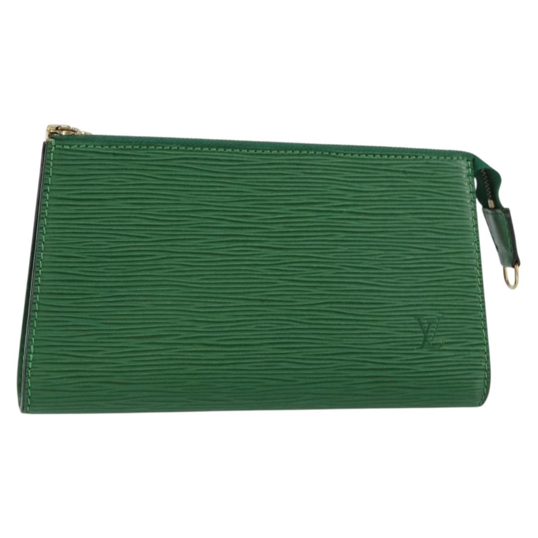 LOUIS VUITTON Epi Leather Green Accessory Pouch M52984 Auth: LOUIS VUITTON Epi Leather Green Accessory Pouch M52984 Auth This authentic Louis Vuitton Epi Pochette Accessoires Pouch in vibrant green is the perfect accessory for those seeking a stylish yet practi