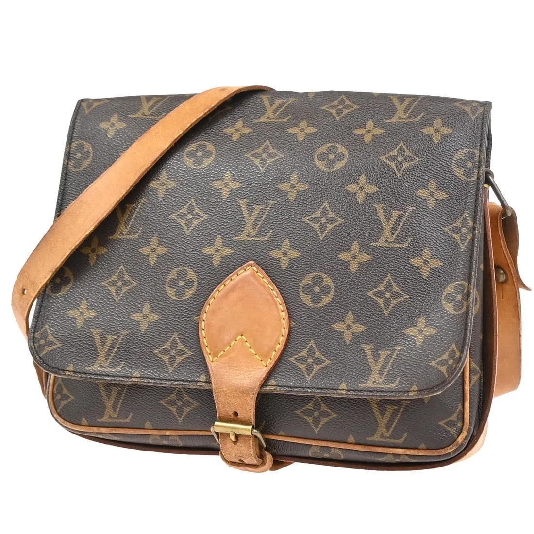 Louis Vuitton Cartouchiere Monogram Canvas Shoulder Bag Brown: Louis Vuitton Cartouchiere Monogram Canvas Shoulder Bag Brown Louis Vuitton Cartouchiere unisex shoulder bag in brown canvas, made in France. The bag measures 25 cm x 20 cm x 8 cm and is described as 