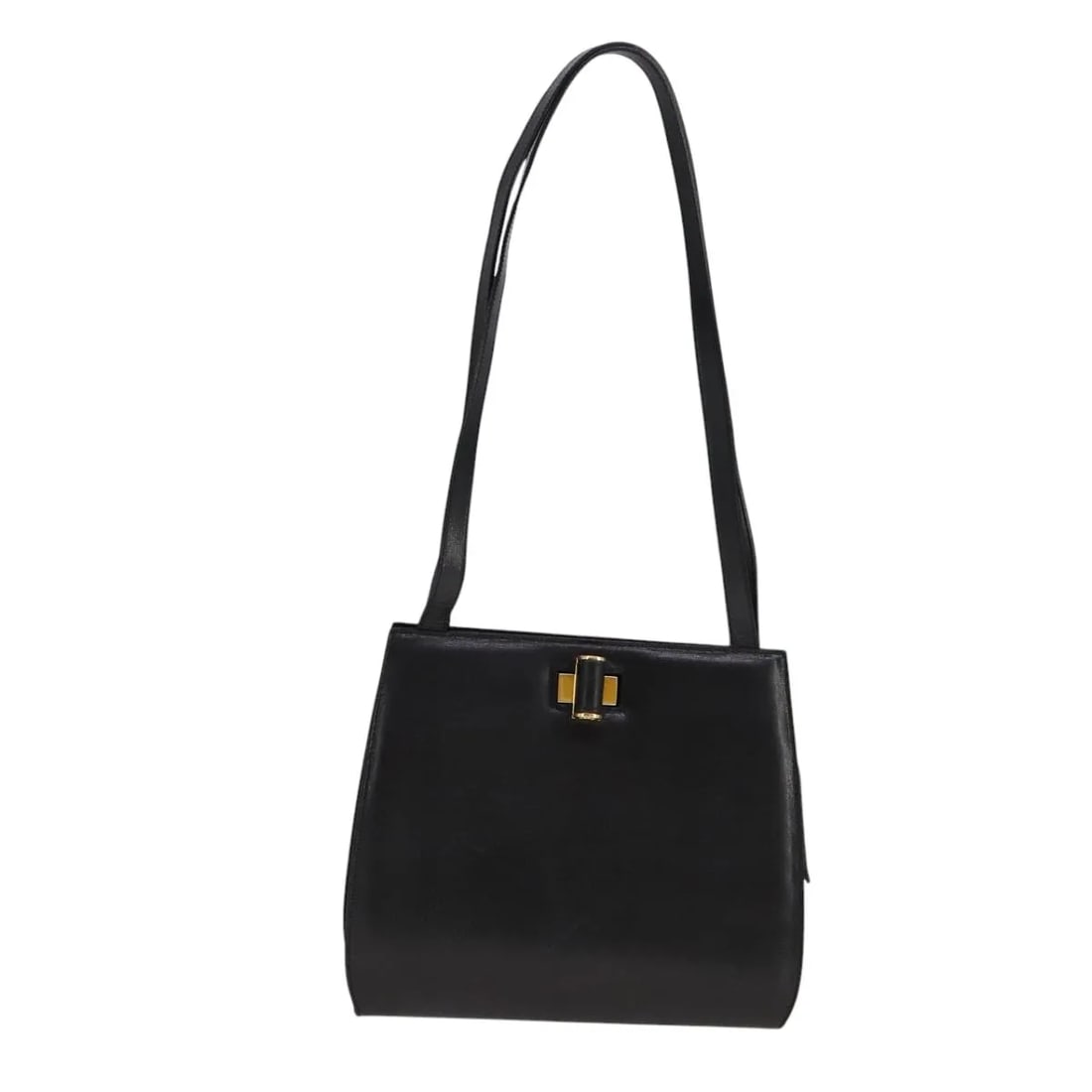 Salvatore Ferragamo Vintage black leather shoulder bag: Salvatore Ferragamo Vintage black leather shoulder bag Vintage Salvatore Ferragamo leather bag in black. This women's piece is made in Italy and shows honest vintage wear consistent with good conditio