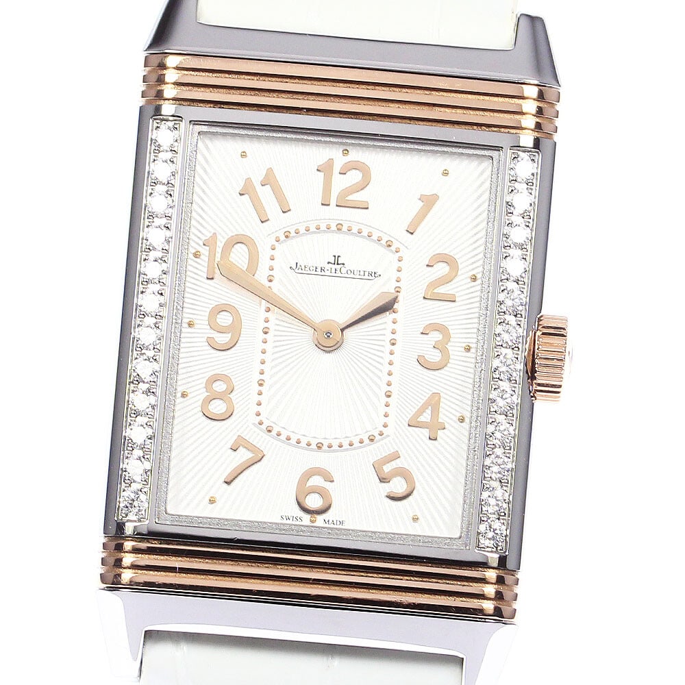Jaeger LeCoultre Reverso 268.D.86 Ladies Manual Wind Watch: Jaeger LeCoultre Reverso 268.D.86 Ladies Manual Wind Watch This Jaeger-LeCoultre Grand Reverso Ultra Slim ladies wristwatch features an analog display and showcases the renowned elegance and craftsman
