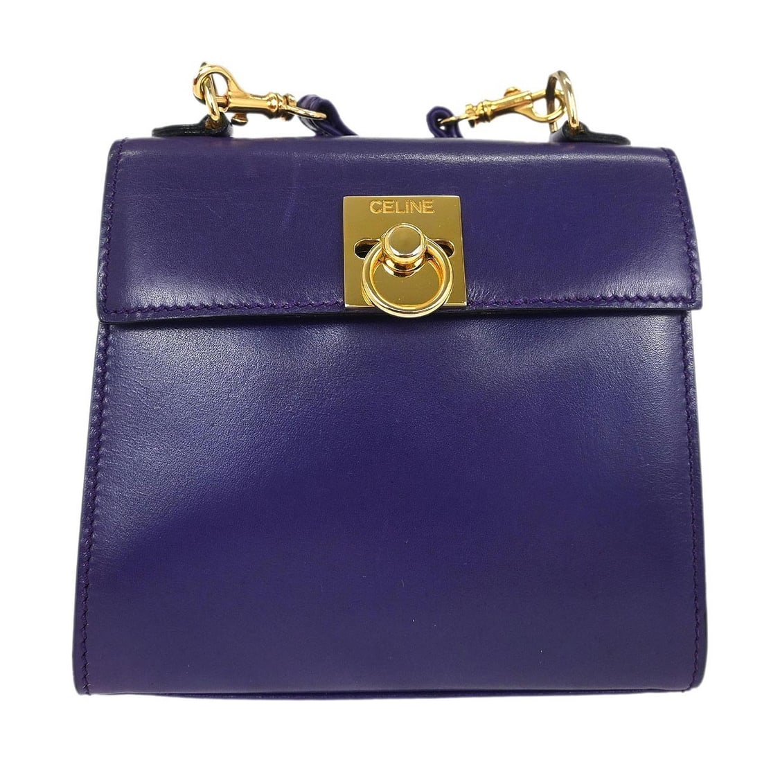 CELINE JMB11 Small Purple Leather Shoulder Bag: CELINE JMB11 Small Purple Leather Shoulder Bag Small Celine shoulder bag in purple leather with logo accents and a shoulder strap. Made in Italy, this women's bag has one interior pocket and includes 