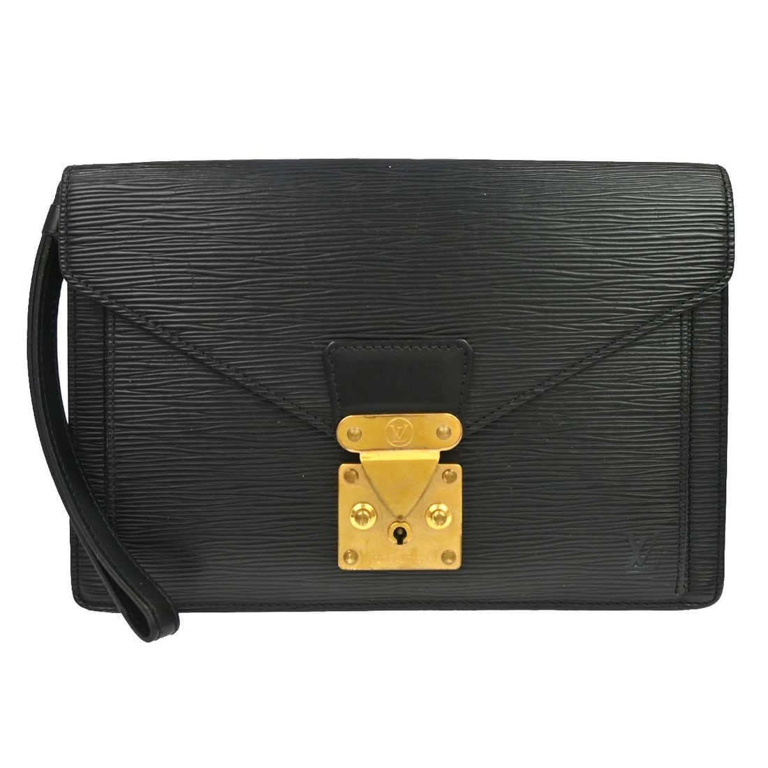Louis Vuitton Dragonne Epi Leather Wristlet Clutch Black M52612 (1 of 17)