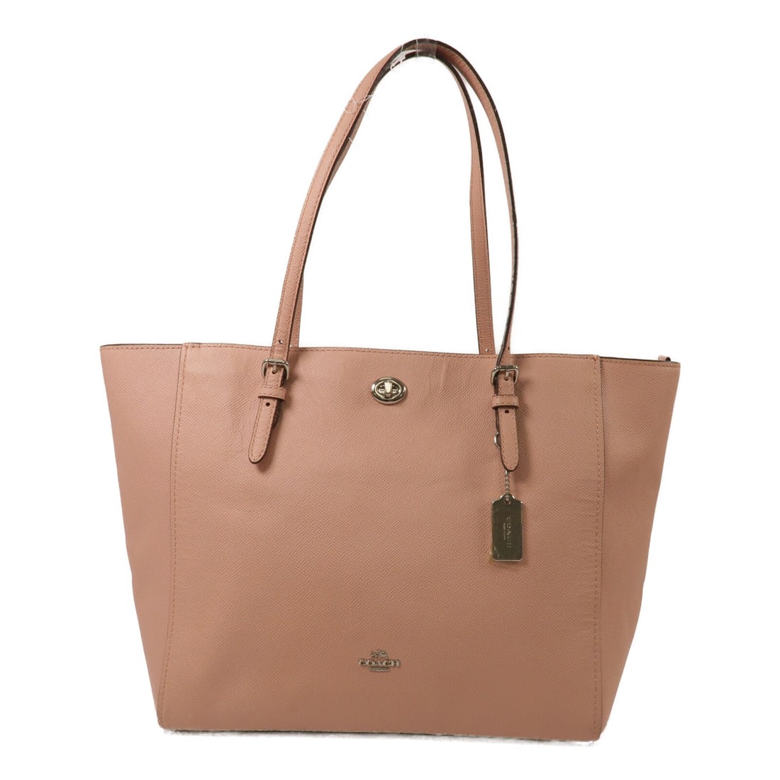 COACH Pink Calfskin Shoulder Bag with Strap and Brand Tag (1 of 14)