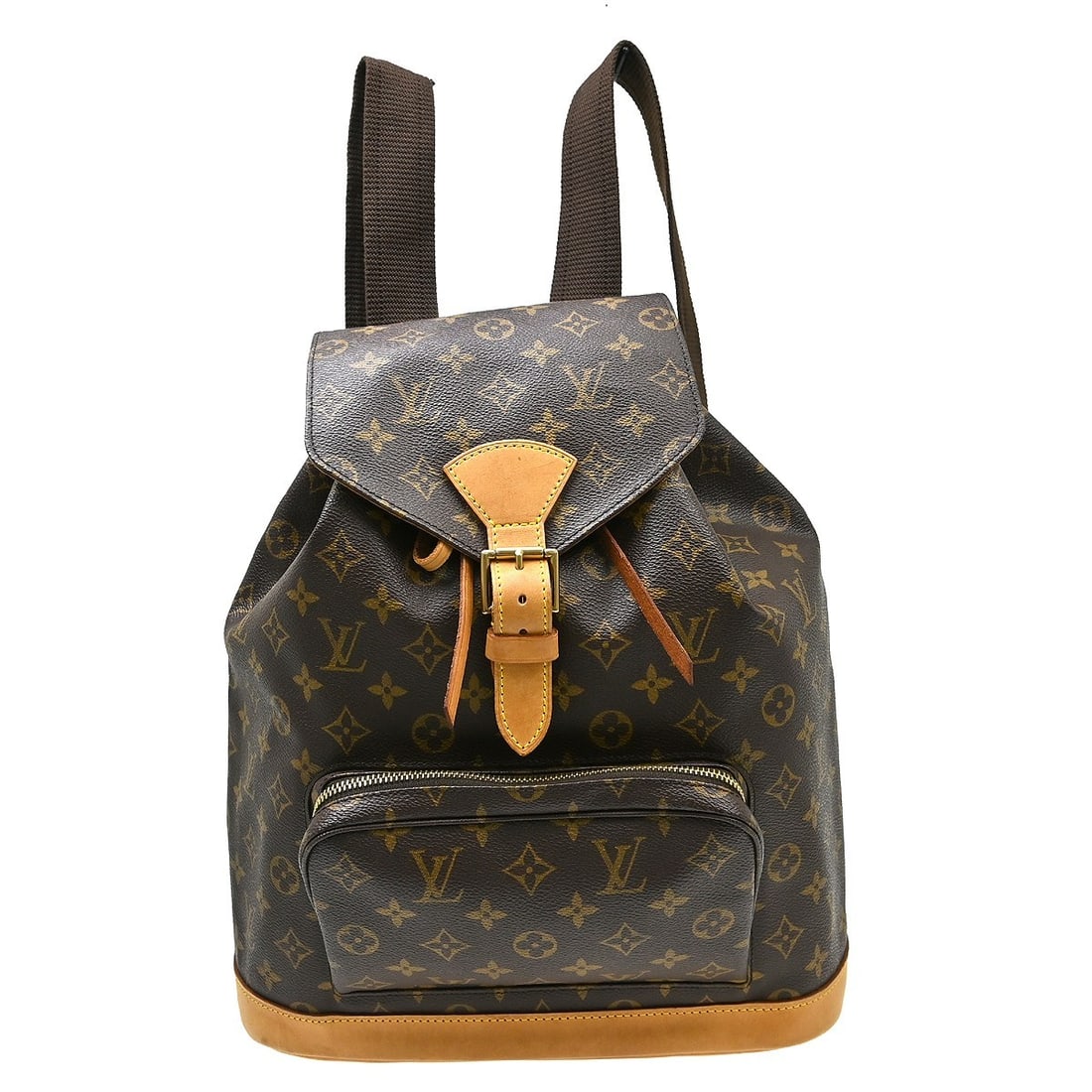 Louis Vuitton Montsouris GM Monogram Canvas Backpack M51135: Louis Vuitton Montsouris GM Monogram Canvas Backpack M51135 Louis Vuitton Montsouris GM backpack in Monogram canvas and leather, presented in brown with a drawstring flap closure and adjustable strap.