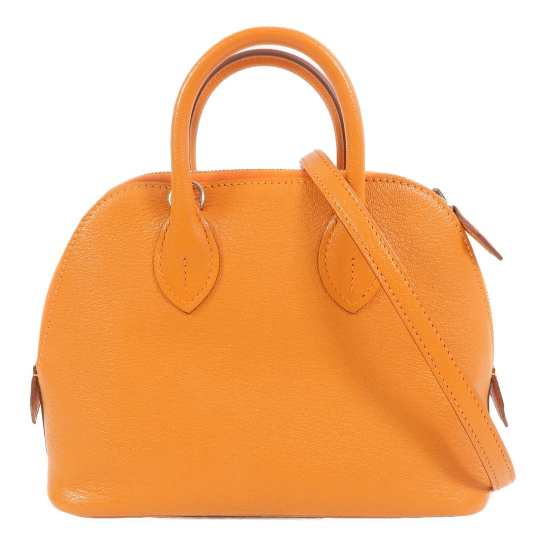 Hermes Mini Bolide 2 Way Bag Orange Chevre Goatskin PHW (1 of 15)
