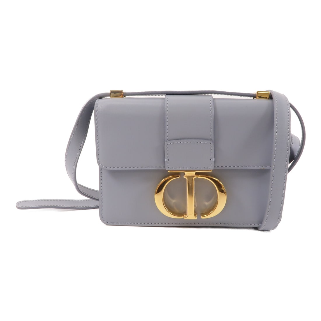 Dior 30 Montaigne Micro Shoulder Bag Blue Calfskin CD GHW: Dior 30 Montaigne Micro Shoulder Bag Blue Calfskin CD GHW Christian Dior Micro 30 Montaigne shoulder bag in blue calfskin leather. It features a flap closure and includes one outside open pocket and o