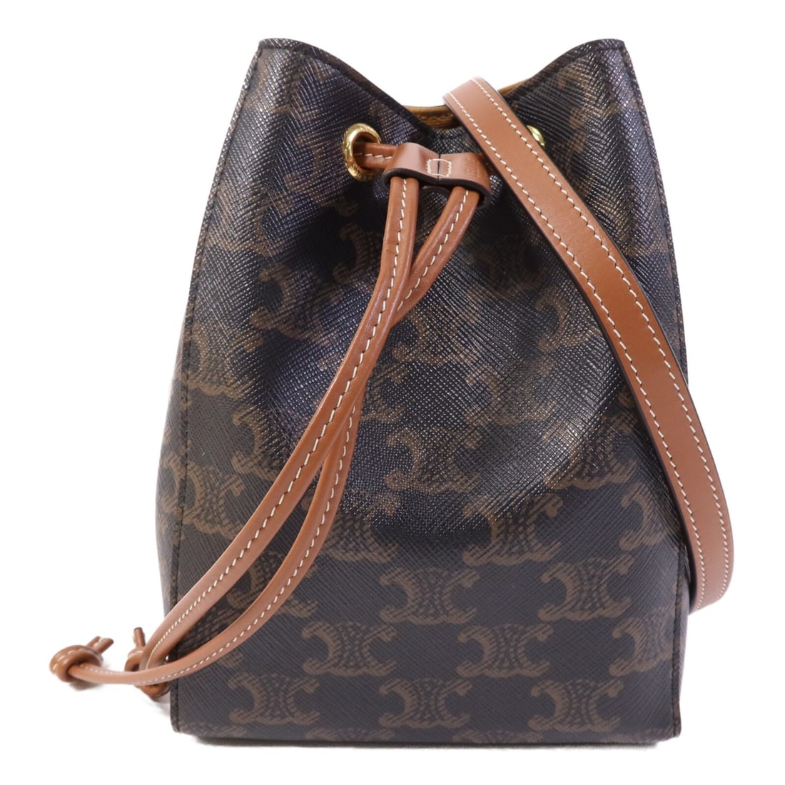 CELINE Micro Sailor Brown PVC Coated Canvas Shoulder Bag (1 of 14)