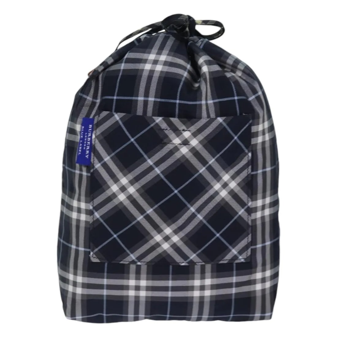 Burberry Nova Check Blue Label Nylon Bag Black 20cm x 32cm: Burberry Nova Check Blue Label Nylon Bag Black 20cm x 32cm This Burberry Nova Check Blue Label bag is crafted from black nylon and designed for women. It features the signature Nova Check pattern and 