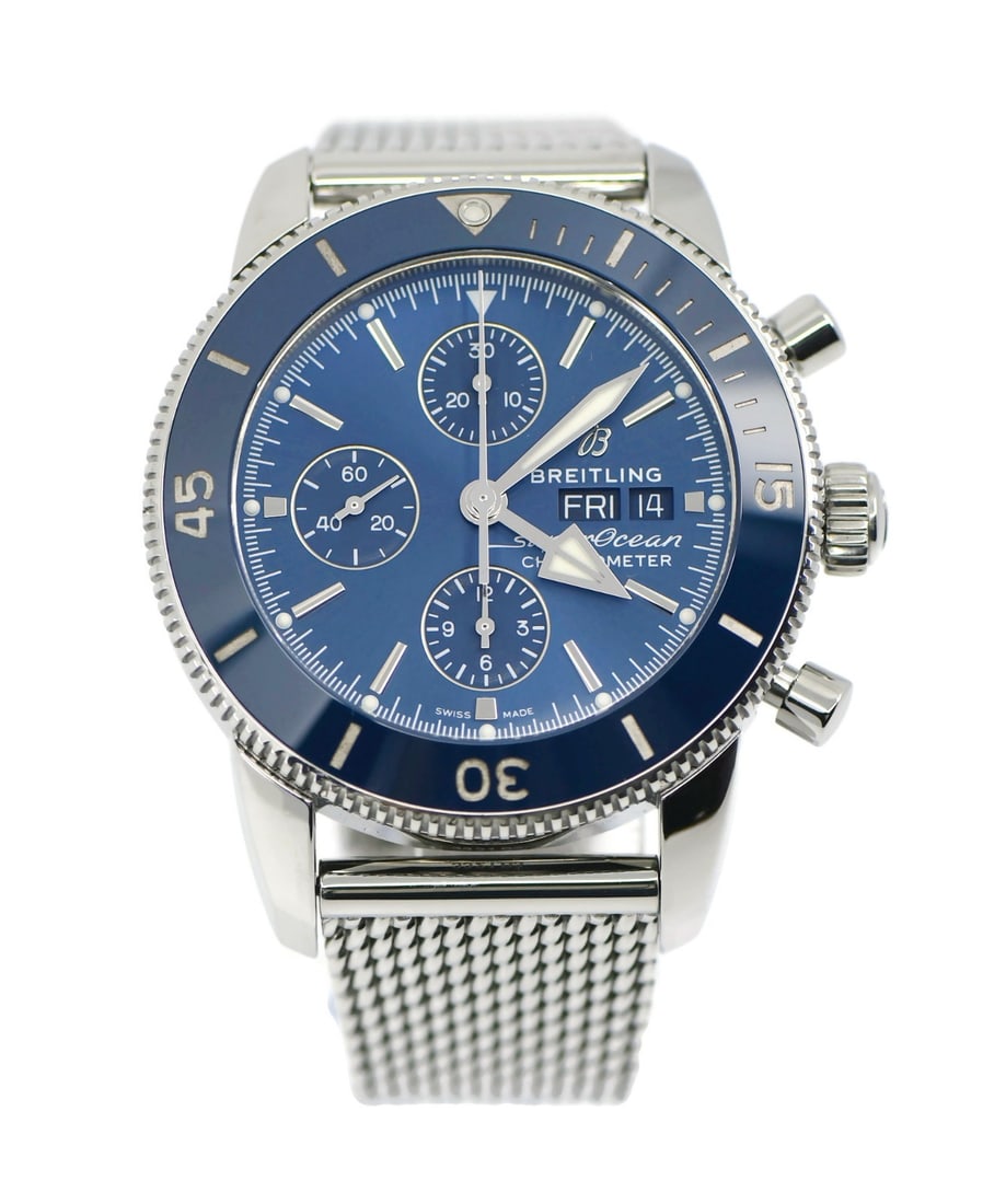 Breitling Superocean Heritage A13313 Automatic Stainless Steel Watch 44mm with Box and Papers: Breitling Superocean Heritage A13313 Automatic Stainless Steel Watch 44mm with Box and Papers Explore the elegant Breitling Superocean Heritage Stainless Steel Watch, model A13313, featuring a strikin