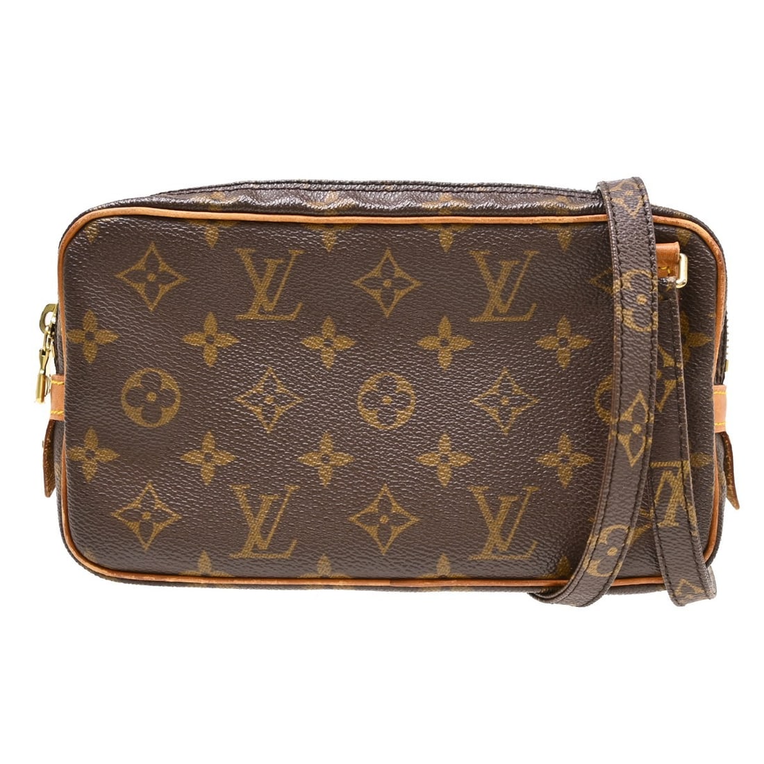 Louis Vuitton Marly Bandouliere Monogram Crossbody Bag M51828: Louis Vuitton Marly Bandouliere Monogram Crossbody Bag M51828 Vintage Louis Vuitton Marly Bandouliere shoulder bag in Monogram pattern, designed in a mini crossbody style. It features a zip closure, b