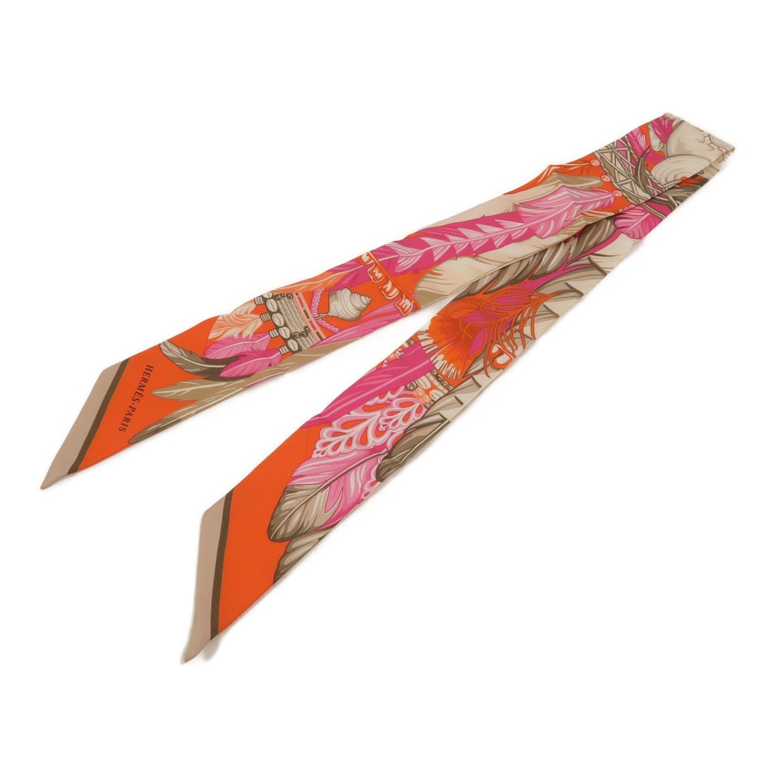 Hermes Twilly Silk Scarf Red Made in France: Hermes Twilly Silk Scarf Red Made in France Hermes Twilly scarf in red silk, designed for women. It is a regular-size scarf made in France and comes with no accessories. Condition is AB: Very Good. Sp