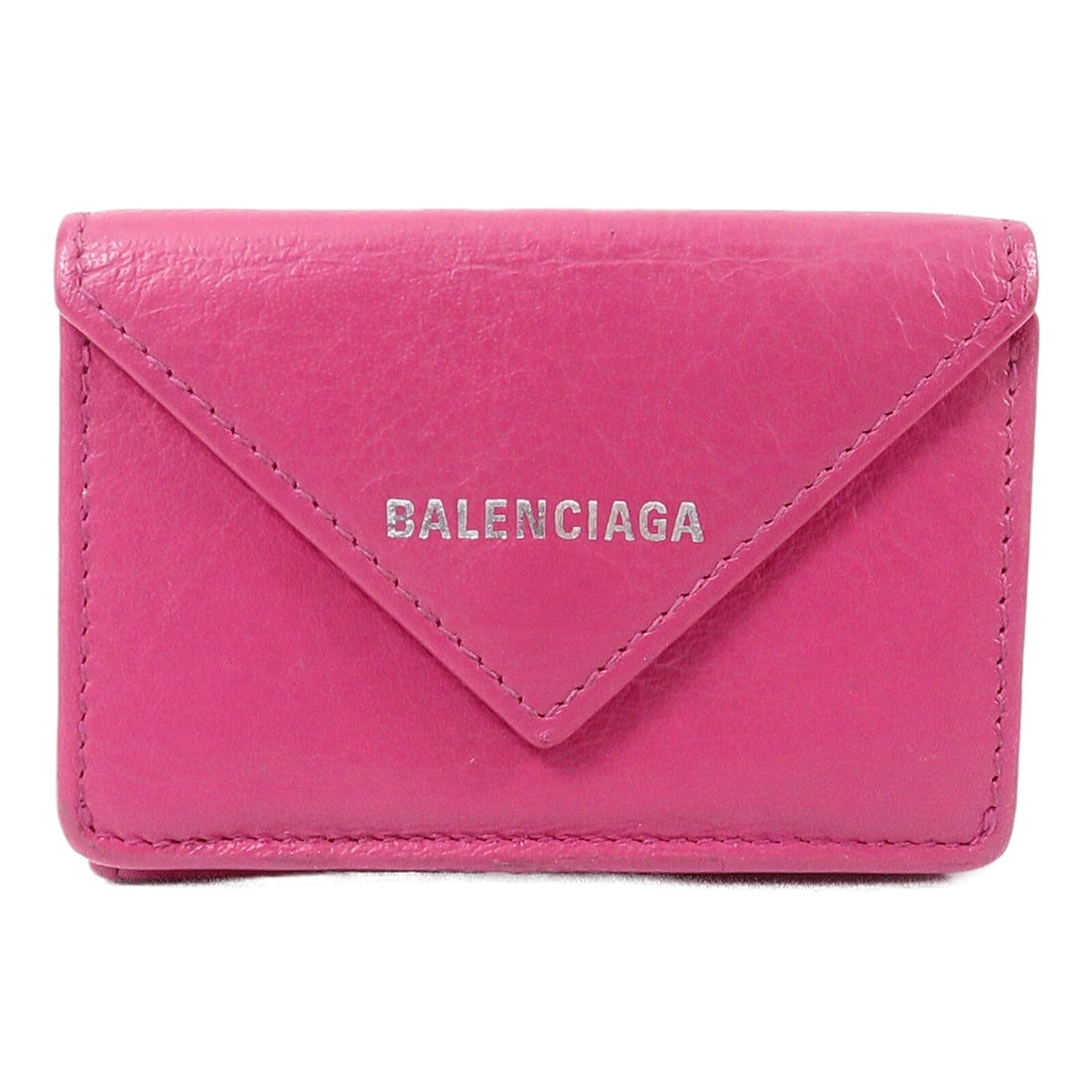 Balenciaga 391446 Calfskin Card Case Red Silver Hardware (1 of 13)