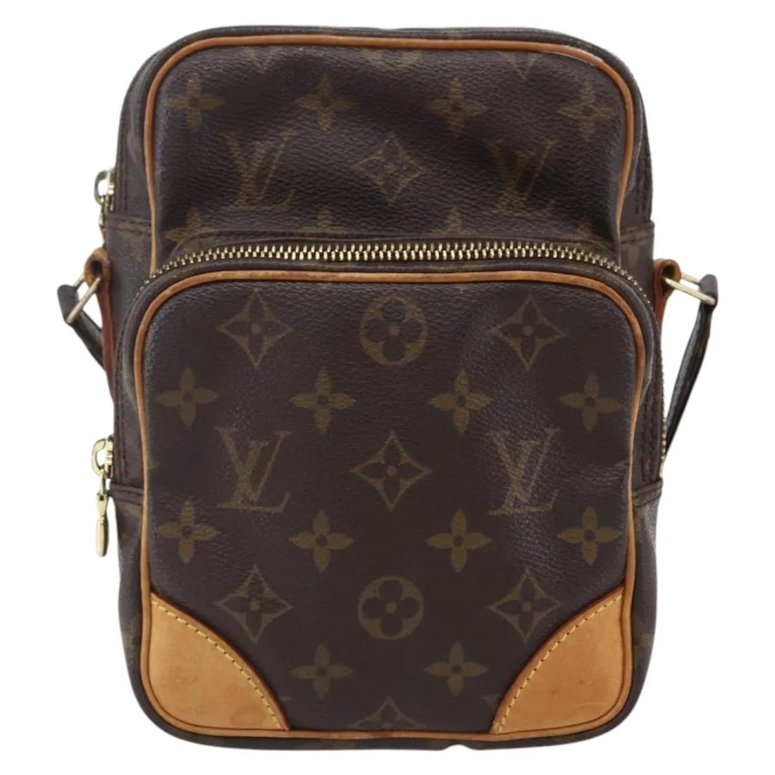 Louis Vuitton Amazone Brown Canvas Handbag 15cm by 21cm by 8cm: Louis Vuitton Amazone Brown Canvas Handbag 15cm by 21cm by 8cm The Louis Vuitton Amazone Bag is crafted from monogram canvas designed for women. This pre-owned bag features a brown color and displays 