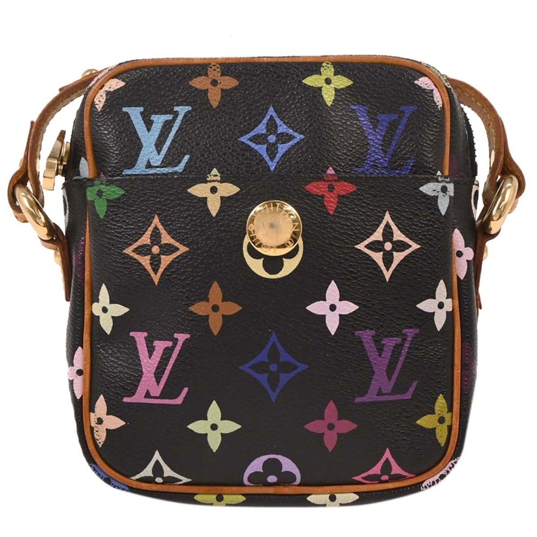 Louis Vuitton Multi Color Rift Crossbody Bag Black Monogram M40056: Louis Vuitton Multi Color Rift Crossbody Bag Black Monogram M40056 Louis Vuitton Rift shoulder bag in black Monogram Multicolor canvas with leather trim. This small crossbody style features a zip clos