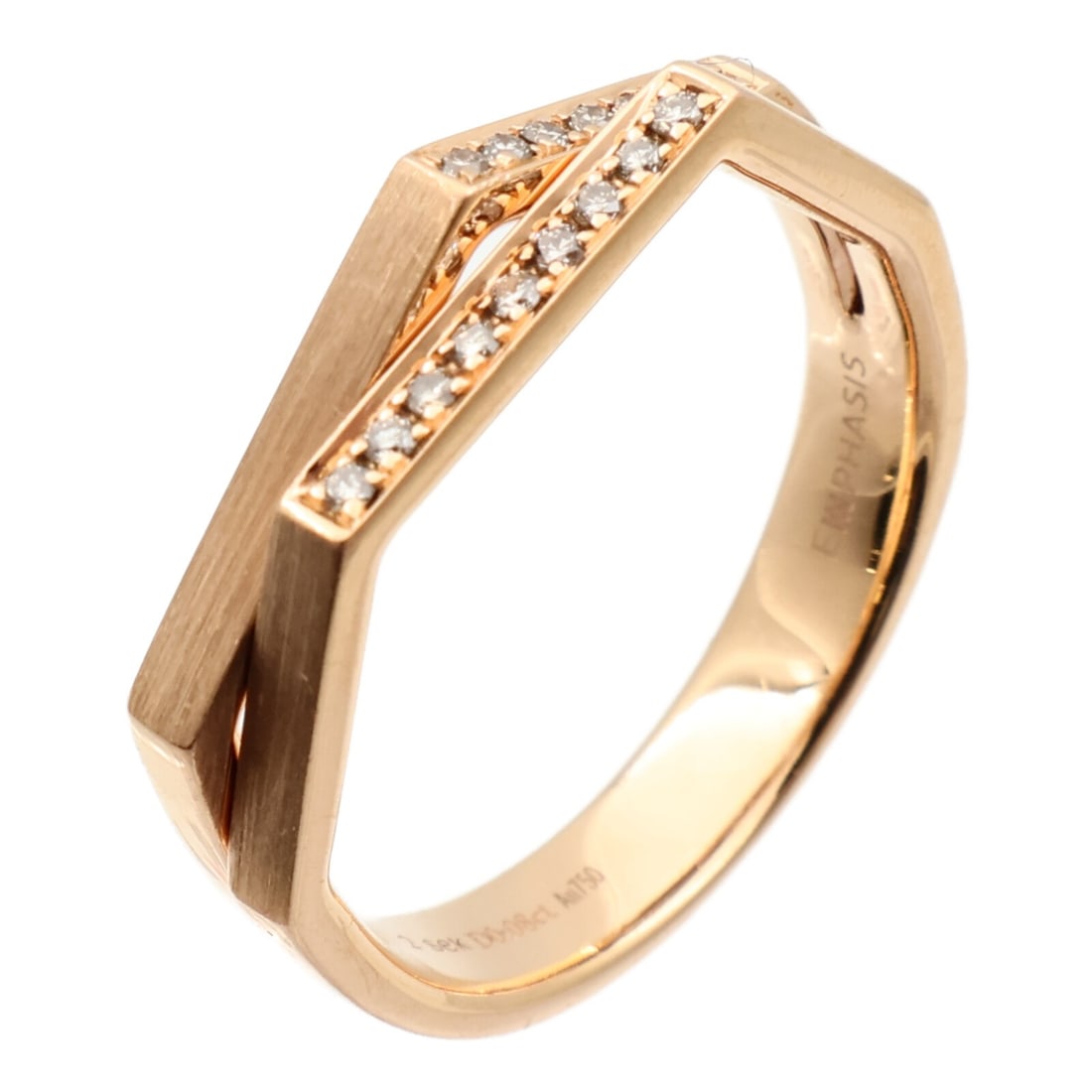 18K Rose Gold Diamond Ring Brand JEWELRY Size 6.75 (1 of 8)
