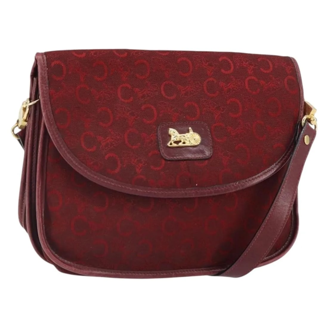 Celine C Sulky red canvas shoulder bag: Celine C Sulky red canvas shoulder bag This Celine C Sulky Shoulder bag is crafted from red canvas and designed for women. Made in Italy, it features a spacious interior and a classic silhouette. The 