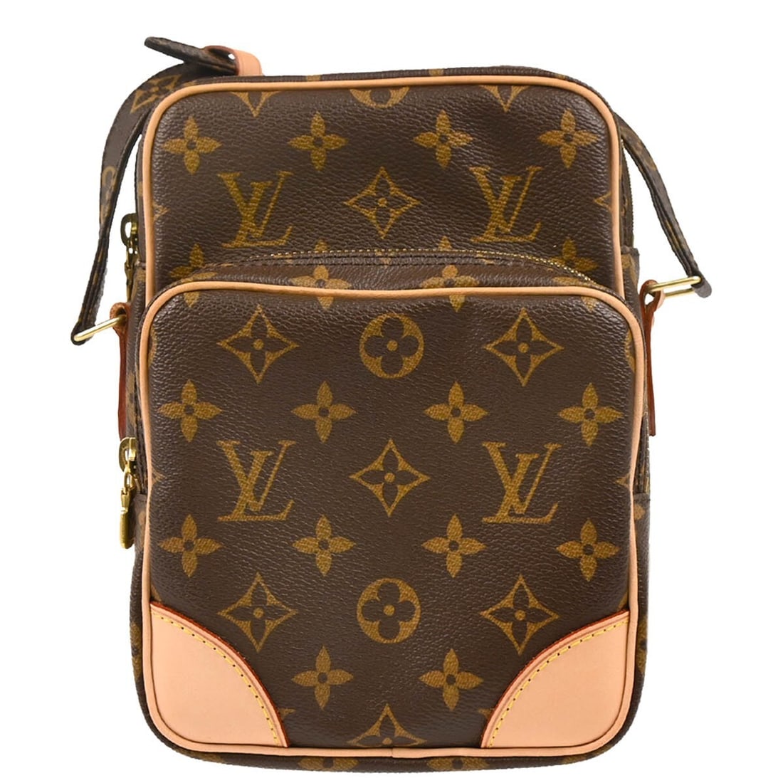 Louis Vuitton Amazone Monogram Canvas Crossbody Bag M45236: Louis Vuitton Amazone Monogram Canvas Crossbody Bag M45236 This Louis Vuitton Monogram Amazon crossbody bag is a vintage medium-sized bag made in France. It features a brown monogram canvas and leathe