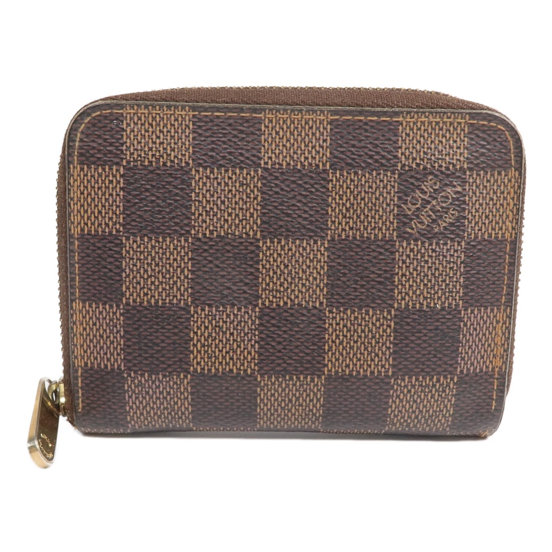 Louis Vuitton N63070 Zippy Coin Purse Card Case Damier Ebene Brown: Louis Vuitton N63070 Zippy Coin Purse Card Case Damier Ebene Brown Louis Vuitton Zippy Coin Purse Card Case in Damier Ebene brown PVC coated canvas. This women's regular-size coin purse/card case is m