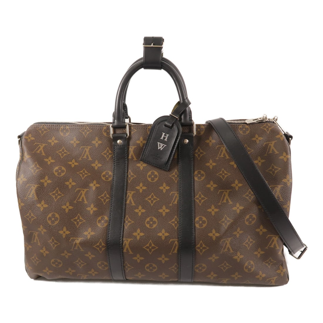 Louis Vuitton Keepall Bandouliere 45 Monogram 2 Way Boston Bag: Louis Vuitton Keepall Bandouliere 45 Monogram 2 Way Boston Bag A Louis Vuitton Keepall Bandouliere 45 2 Way Boston Bag in brown monogram PVC coated canvas. This model features a shoulder strap, one in