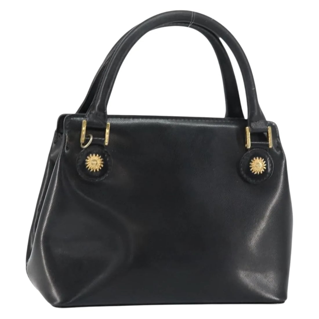 Versace Vintage Handbag Black Leather Italy (1 of 18)