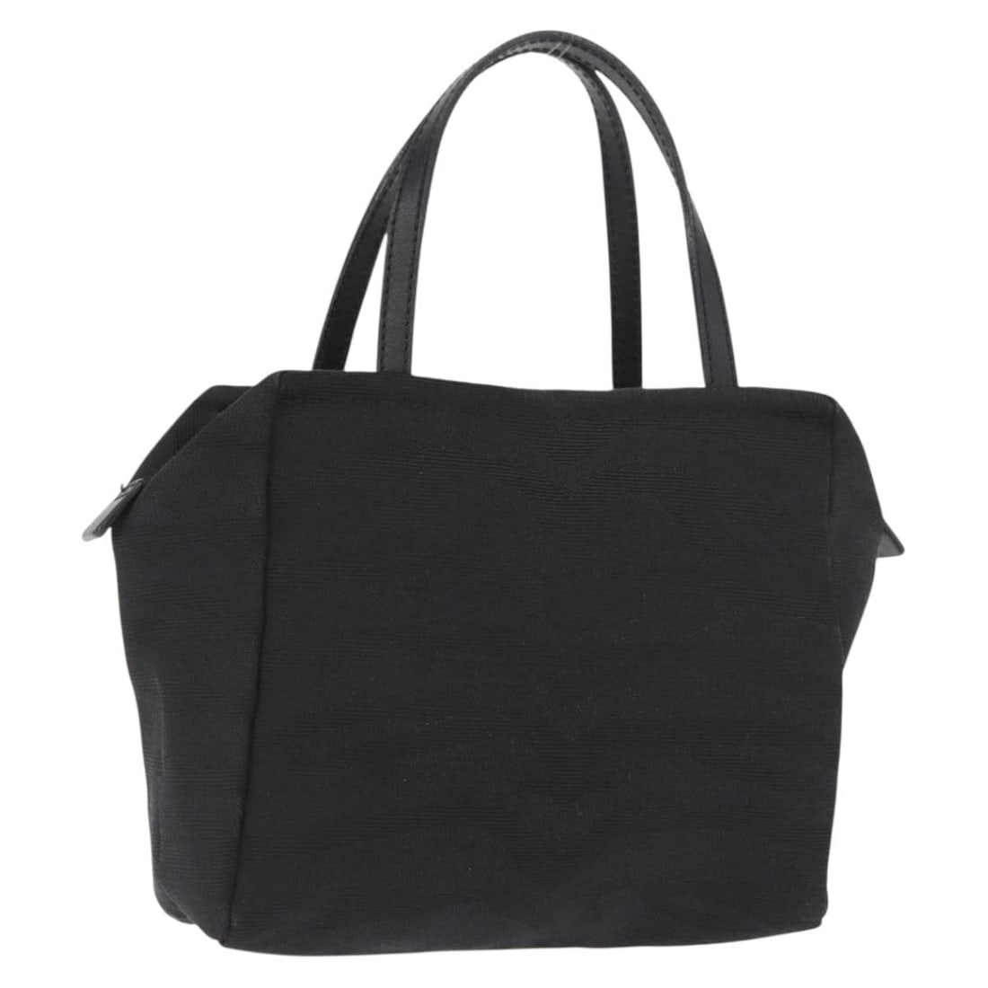 Fendi Black Silver Top Handle Hand Bag Made in Italy: Fendi Black Silver Top Handle Hand Bag Made in Italy FENDI women's hand bag made in Italy in black and silver. It measures approximately 16 cm wide, 15 cm high, and 5 cm deep, with a handle drop of ap