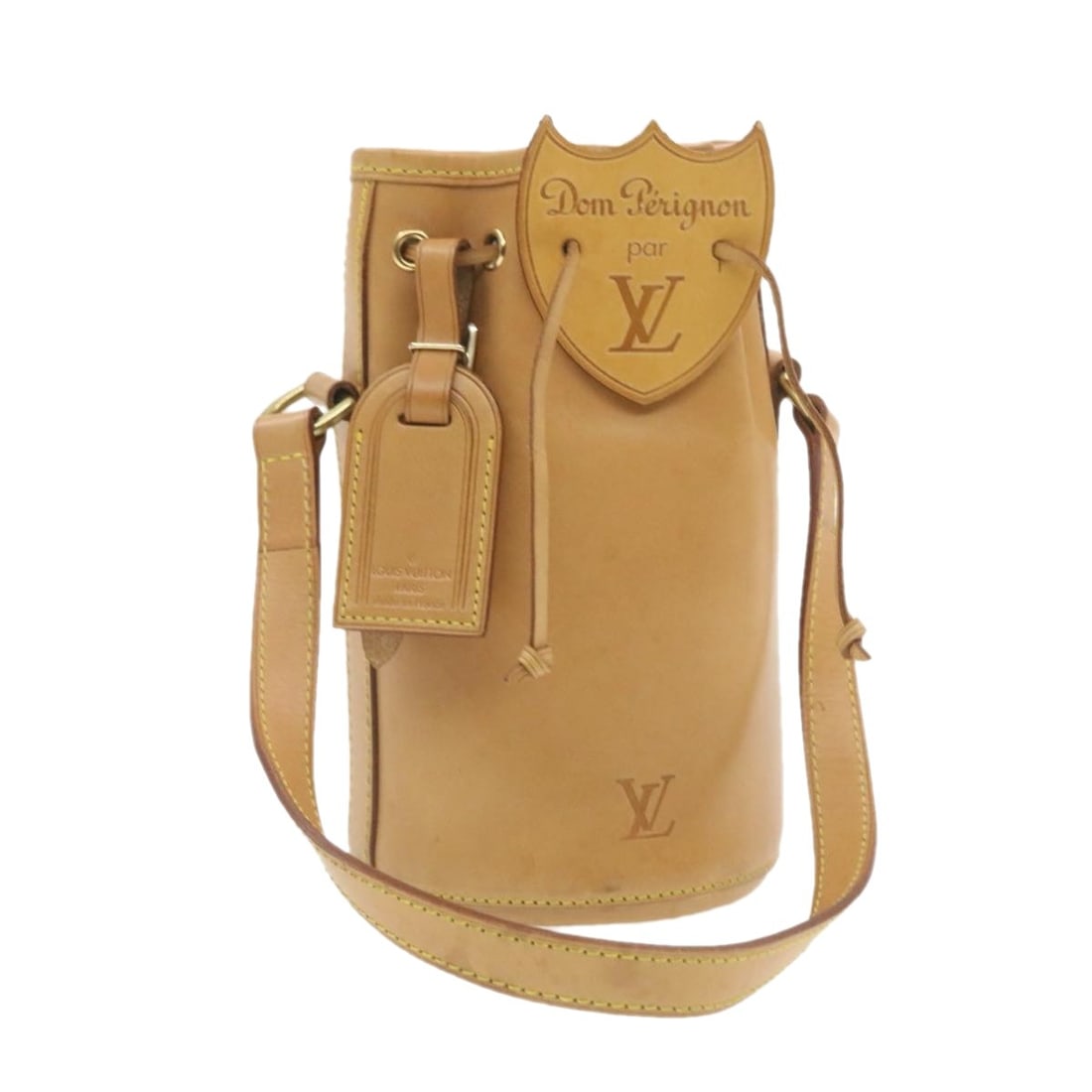 Louis Vuitton M99057 Nomade Leather Beige Hand Bag with Dust Bag: Louis Vuitton M99057 Nomade Leather Beige Hand Bag with Dust Bag Louis Vuitton Nomad Dom Prignon Champagne Case Hand Bag in beige Nomade leather, made in France. This women's handbag comes with a dust