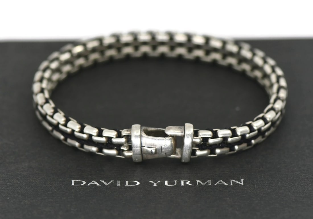 David Yurman Chain Collection 925 Sterling Silver Box Link Bracelet 8.5 (1 of 3)
