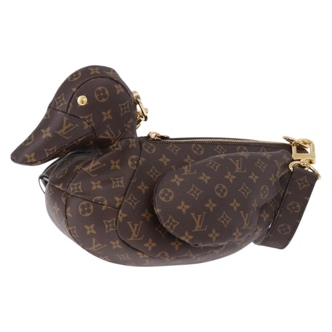 Louis Vuitton x Nigo M45990 Monogram Canvas Duck Shoulder Bag: Louis Vuitton x Nigo M45990 Monogram Canvas Duck Shoulder Bag Louis Vuitton x NIGO Monogram Duck Shoulder Bag in Monogram Canvas, made in France. This shoulder bag comes with a dust bag and is present