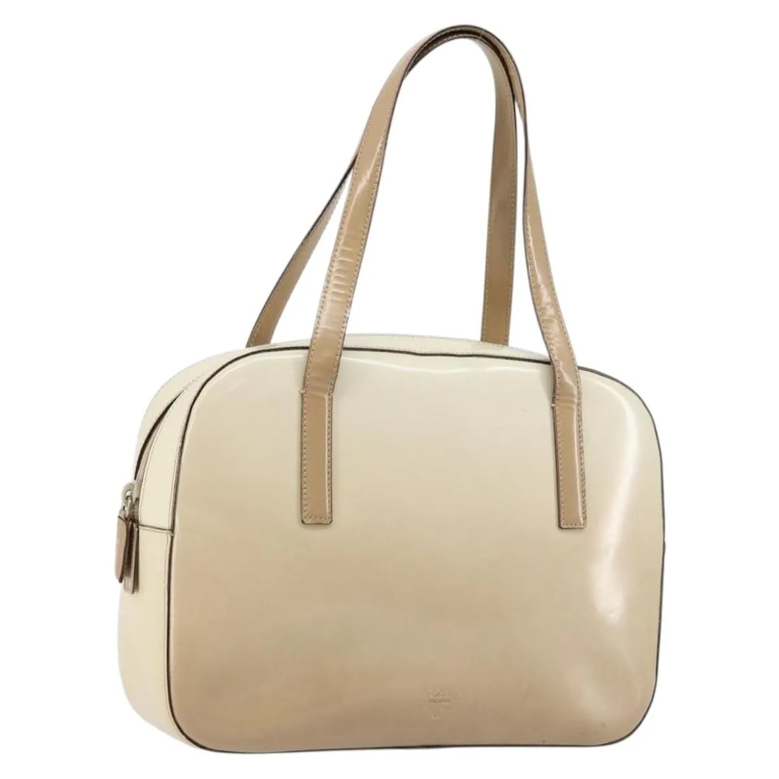 Prada Re-edition 1995 Beige Patent Leather Handbag (1 of 18)