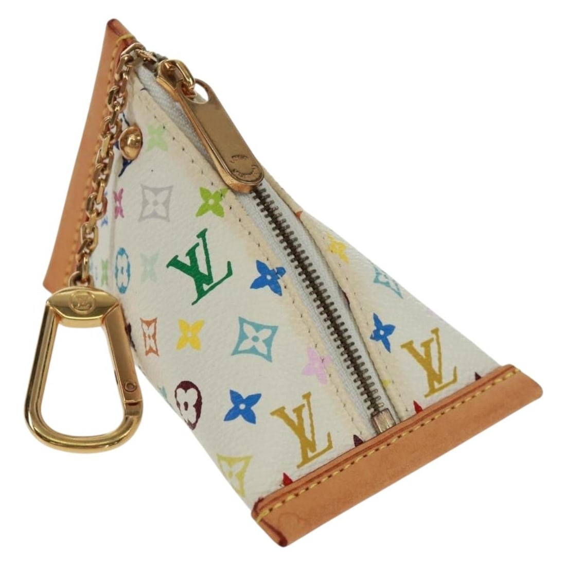 Louis Vuitton Berlango White Monogram Multicolor Canvas Coin Purse M58028: Louis Vuitton Berlango White Monogram Multicolor Canvas Coin Purse M58028 Louis Vuitton Monogram Multicolor Berlango Coin Purse in white Monogram Multicolor canvas. This coin purse is made in France a