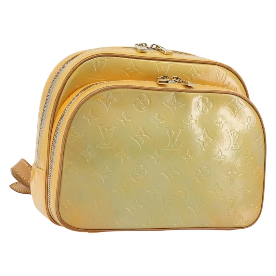 Louis Vuitton Marley Backpack Monogram Vernis Gris M91038: Louis Vuitton Marley Backpack Monogram Vernis Gris M91038 Louis Vuitton Monogram Vernis Marley Backpack in Gris, made in France from patent leather. This backpack features the Monogram Vernis finish a