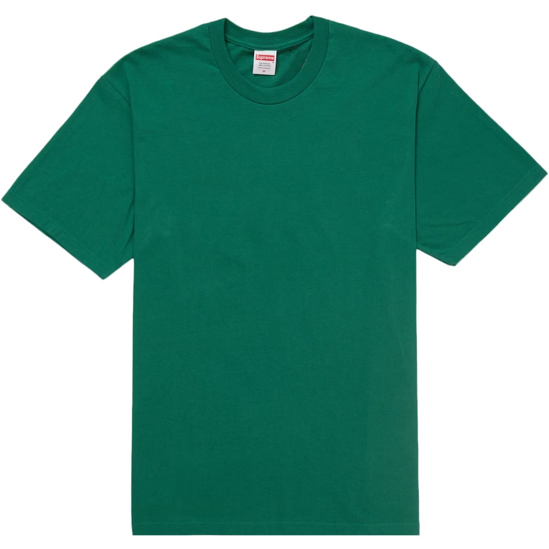 Supreme cotton tee with back tape logo Medium: Supreme cotton tee with back tape logo Medium The Supreme Tape Light Pine Tee is crafted from premium cotton and offers a relaxed fit. It features the signature Supreme tape logo across the back and c