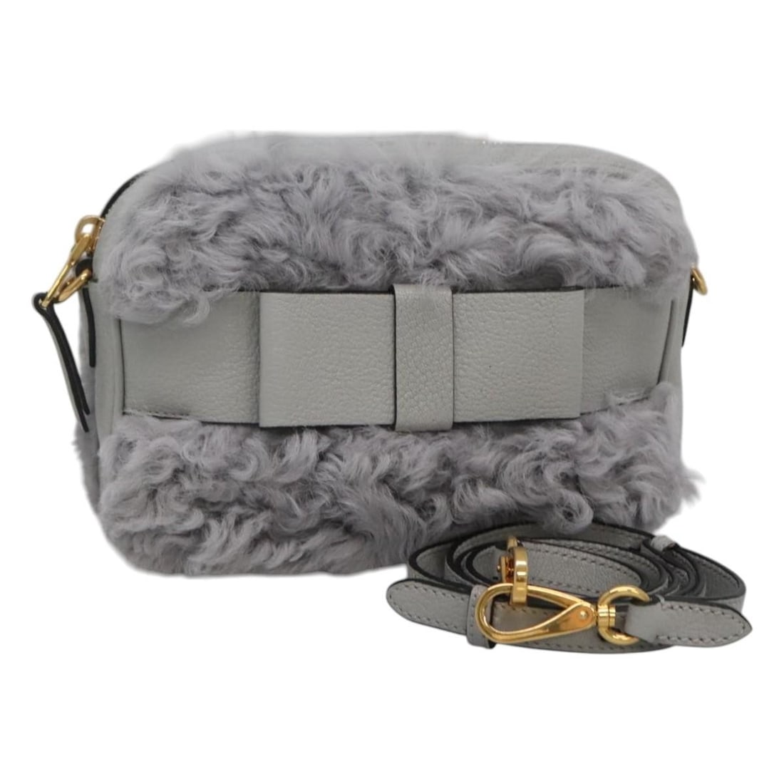 Gray Leather Shoulder Bag Miu Miu BD1196V with Guarantee Card: Gray Leather Shoulder Bag Miu Miu BD1196V with Guarantee Card Gray leather shoulder bag by Miu Miu, made in Italy. It comes with a guarantee card and has a very good AB condition rating. The bag shows