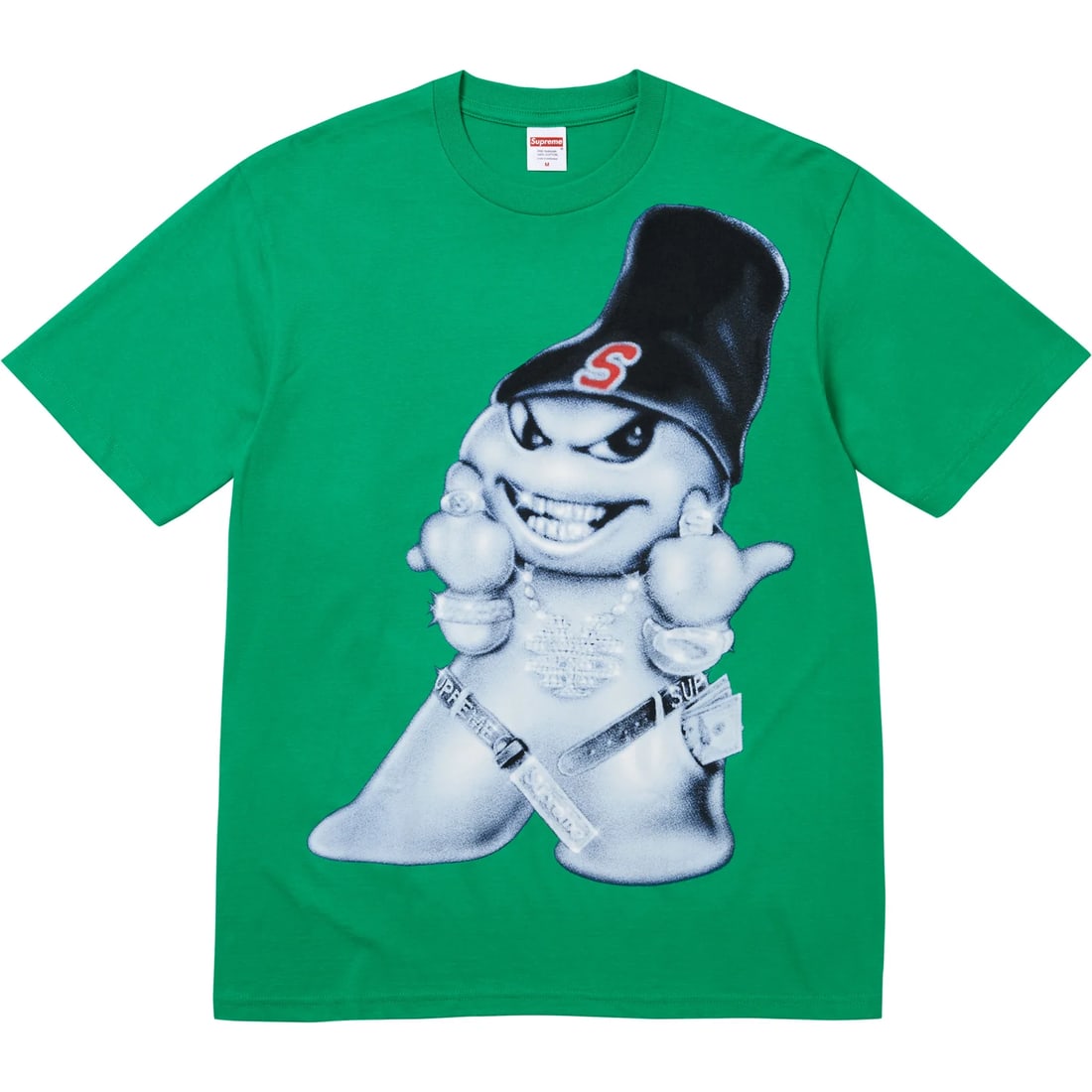 Supreme Green Snowman Graphic Cotton Tee Medium (1 of 2)
