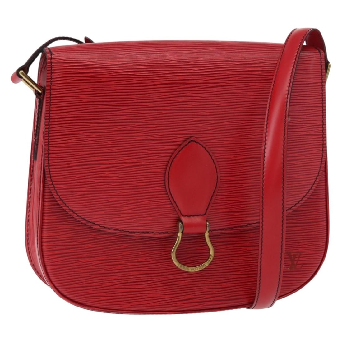Louis Vuitton Epi Saint Cloud GM Red Shoulder Bag M52197 Auth: Louis Vuitton Epi Saint Cloud GM Red Shoulder Bag M52197 Auth Introducing the Louis Vuitton Epi Saint Cloud GM Shoulder Bag, a stylish accessory crafted from high-quality Epi leather in a vibrant red 